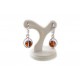 Silver earrings with amber "Protection"