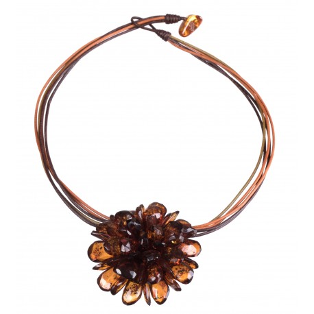 Amber necklace-brooch