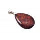 Silver pendant with cognac-amber 
