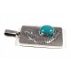 Silver pendant with turquoise inlay