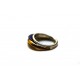  Silver ring with titanium and gold-plated brass