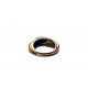  Silver ring with titanium and gold-plated brass