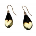 Golden earrings with amber