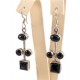 Silver earrings with onyx
