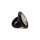 Wooden ring with silver