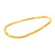 Round, yellow amber beads