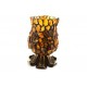 Candlestick decorated with natural Baltic amber