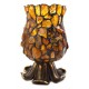 Candlestick decorated with natural Baltic amber