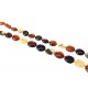 Classical, multicolored amber necklace