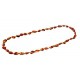 Clear cognac amber necklace