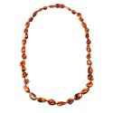 Clear cognac amber necklace