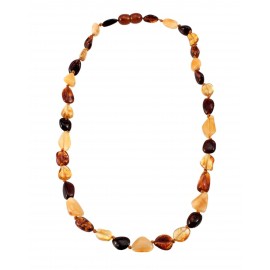 Colorful amber necklace
