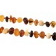 Variegated amber beads