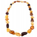 Multicolored amber necklace "Rio"