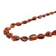 Cognac-color amber necklace