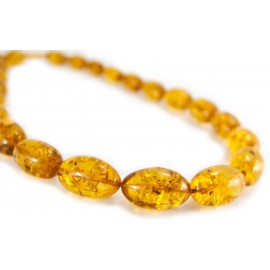 Transparent amber necklace