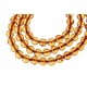 Transparent cognac-color amber beads