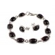 Silver bracelet with cherry amber