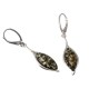 Silver-amber earrings