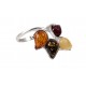 Silver-amber ring