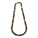 Black amber beads