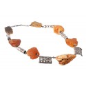 Silver-amber necklace