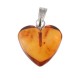 Amber pendant-heart