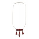 Silver necklace with cornelian