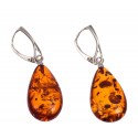 Amber earings with silver