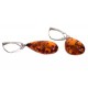 Amber earings with silver