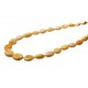 Yellow - white amber necklace "Purity"