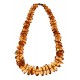 Transparent amber necklace