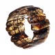 Oblong, irregular-shape amber pieces' bracelet "Savanna"