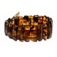Transparent cognac amber bracelet