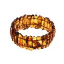 Transparent cognac amber bracelet