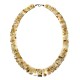 Necklace of the matted white amber "Pure Touch"