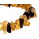 Yellow and cognac amber bracelet