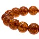 Light cognac amber bracelet with flakes