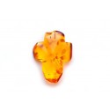 Transparent yellowish amber cross